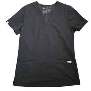 Figs Women's Technical Collection Black Scrub Top Size XS